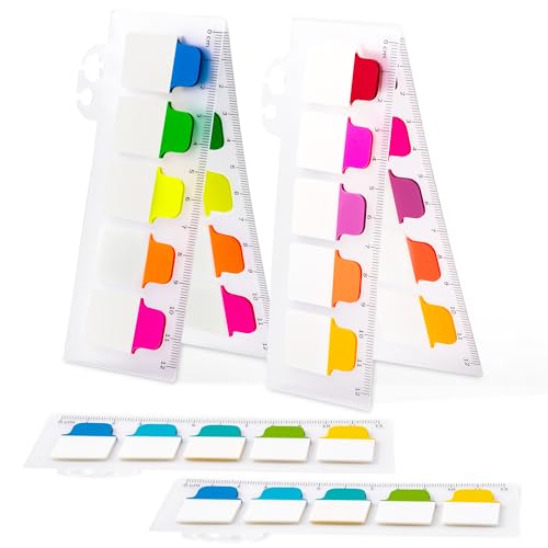 Golcellia 6 Pcs 600 Count 5-Color Sticky Tabs with Flags, Bible Tabs and Book Tabs for Annotation, Index Tabs for Notebooks, Divider Page Markers for Books, Binders, Bible Study & Office Supplies - color: Classic-mix