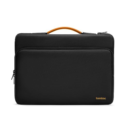 tomtoc 360 Protective Laptop Carrying Case for 2026 16-inch MacBook Pro M5 Pro/Max A3428 A3429, M4/M3/M2/M1 Pro/Max, Water-Resistant Laptop Bag Sleeve with Accessory Pocket for The New Razer Blade 15 - color: Black, size: 16 Inch for MacBook Pro