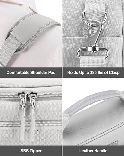 3-Inch 3-Ring Zipper Binder with Shoulder Strap and Multiple Pockets | D-Ring Zip Up Binder with 700 Sheets Capacity, Compatible with 13" MacBook/Tablet, for Middle School, Office, Gray - color: Gray