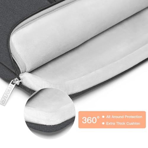 MOSISO 360 Protective Laptop Case 13.3 inch, 13-13.3 inch Laptop Sleeve | Compatible with MacBook Air/Pro 13 / Pro 14, HP Dell ASUS Lenovo,Side Open Bag with 2 Raised&1 Flapover Pockets,Charcoal Gray - color: Charcoal Gray, size: 13.3 inch
