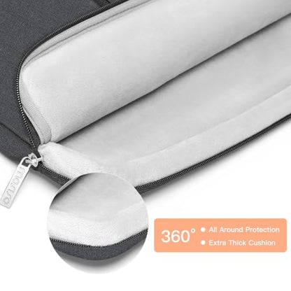 MOSISO 360 Protective Laptop Case 13.3 inch, 13-13.3 inch Laptop Sleeve | Compatible with MacBook Air/Pro 13 / Pro 14, HP Dell ASUS Lenovo,Side Open Bag with 2 Raised&1 Flapover Pockets,Charcoal Gray - color: Charcoal Gray, size: 13.3 inch