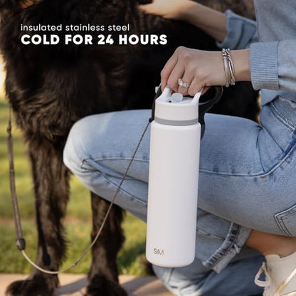 Simple Modern Kids Summit Water Bottle with Straw Lid | Vacuum Insulated Stainless Steel | Leak Proof BPA-Free Cup for School | 18oz, Baja - color: -Baja, style: 18oz