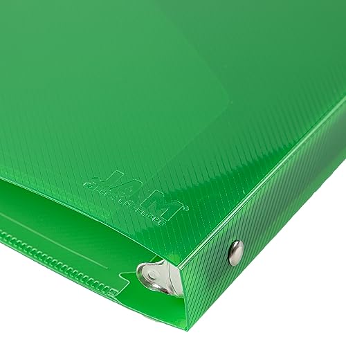 JAM PAPER Plastic 0.5 inch Binder - Green 3 Ring Binder - Sold Individually - color: Green, size: 0.5 inch
