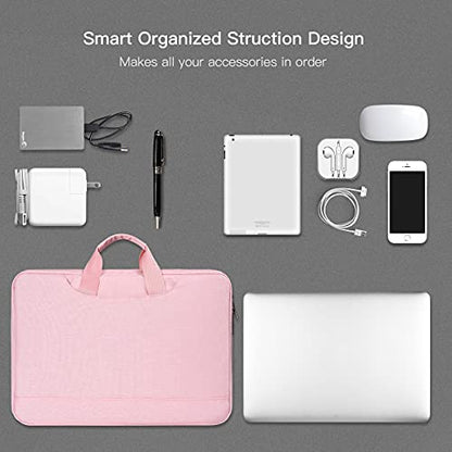 14 15 Inch Laptop Case Women Ladies Bag TSA Laptop Sleeve for MacBook Pro 14" M5/M4/M3/M2/M1, Macbook Air 15 M5/M4, Dell XPS 15/Inspiron 14, Acer HP Lenovo ASUS Chromebook 14" Notebook Case Bag, Pink - color: Pink, size: 13.5-15 Inch