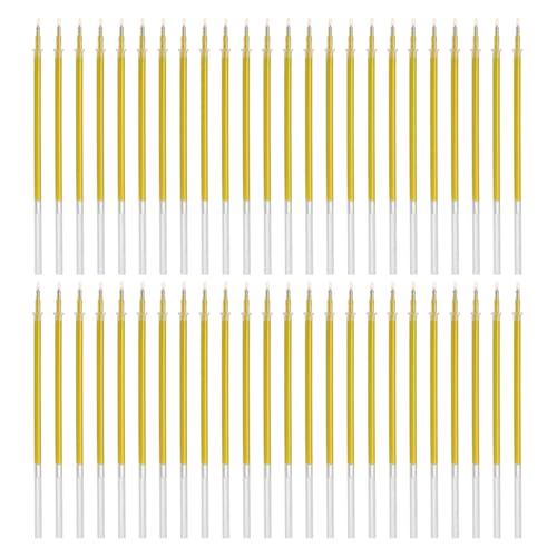 PATIKIL 0.5mm Gel Pens Refills, 48 Pack Gel Pens Metallic Ink Fine Point Colored Refill Set for Adults Coloring Books Journaling Scrapbooking Art Drawing, Gold - color: Gold