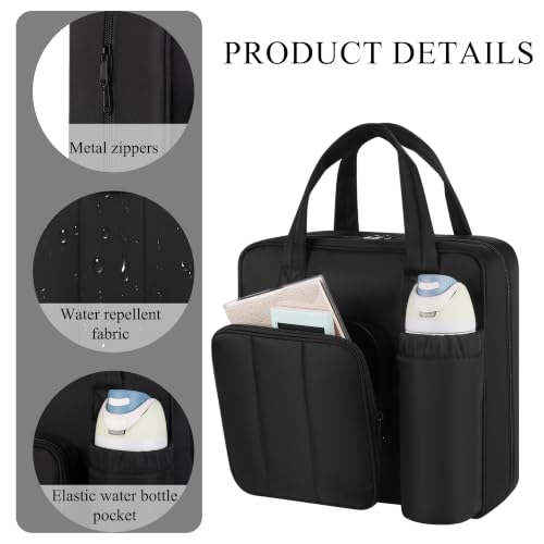 Upgraded Zipper Binder | 3-Inch & 2-Inch O-Rings, 600 Sheet Capacity Trapper Keeper with 13 Inch Laptop Sleeve & Water Bottle Holder, Binder Bag with Multi-Pockets & Shoulder Strap (Black) - color: Black