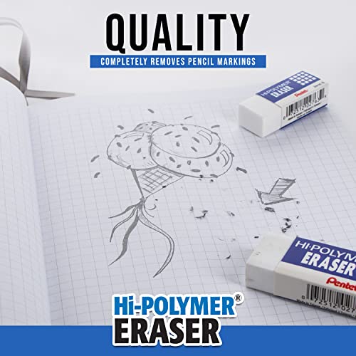 Pentel Hi-Polymer Block Eraser, Small, Box of 48 (ZEH-05) - size: 48 Pack