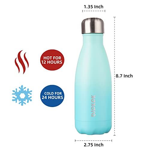BJPKPK 12oz Stainless Steel Water Bottles Insulated Metal Water Bottle for Travel,Mint - color: A-Mint, size: 12 Ounces
