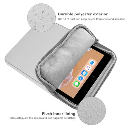 MoKo 9-11 Inch Tablet Sleeve Bag Padded Protetive Carrying Case | Fits New 11inch iPad Air M4, iPad A16 2025, iPad Pro 11 M4, Air 5/4/3, iPad 10/9/8th Gen, Tab S8/S9 11", Gray + White - color: Gray + White, size: 9-11 inch