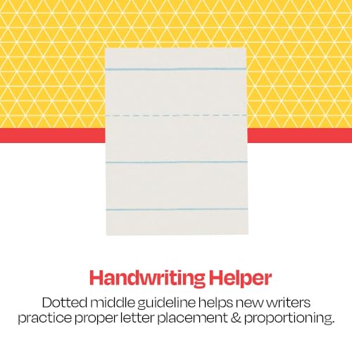 School Smart - 85348 Skip-A-Line Ruled Writing Paper, 1 Inch Ruled Long Way, 10-1/2 x 8 Inches, Pack of 500 White - size: 10.5" x 8" - 1" Ruled