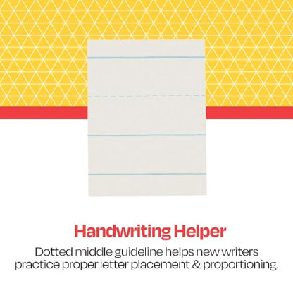School Smart - 85348 Skip-A-Line Ruled Writing Paper, 1 Inch Ruled Long Way, 10-1/2 x 8 Inches, Pack of 500 White - size: 10.5" x 8" - 1" Ruled