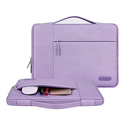 MOSISO Laptop Case 13.3 inch, 13.3 inch Laptop Sleeve with Handle | Compatible with MacBook Air/Pro 13/Pro 14, HP Dell ASUS Lenovo, Polyester Multifunctional Computer Bag, Purple - color: Purple, size: 13.3 inch