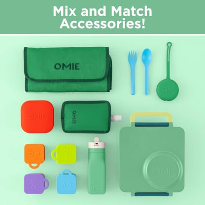 Omie OmieBox Kids Insulated Leakproof Bento Lunch Box with Food Jar (Meadow) - color: Meadow