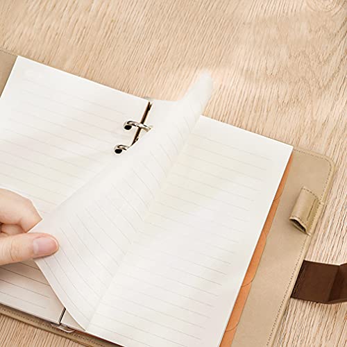 ToiM A6 Cute Simple Binder Hand Books for Diary PU Leather Journal Writing Notebook Loose Notebook Handbook Notepad Business Hand Books Great Stationery (Panda B) - color: Panda B