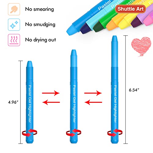 Shuttle Art 10 Pastel Colors Gel Highlighters,Bible Highlighters,No Bleed Through, Bible Journaling Supplies,Great for Journaling, Highlighting and Studying - color: 10 Pastel Colors