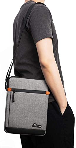 12.9–13 Inch Tablet Sleeve, Compatible with iPad Pro 13-inch/12.9-inch, Galaxy Tab S9 FE+ 12.4 / S9 FE 10.9, YKK Zippers, Detachable Strap, Hidden Handle - color: Grey, size: 12.9 inch