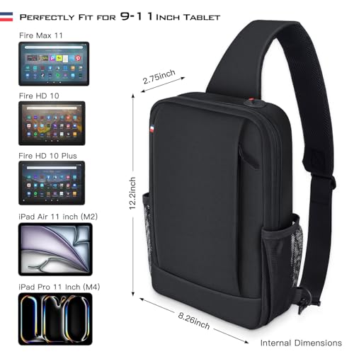 Tablet Carrying Sleeve Shoulder Bag for Amazon Fire Max 11/Fire HD 10 Plus 2023-2021,iPad Pro M5 M4 11 inch/iPad Air M4 M3 M2 2026 2025 2024/iPad 11th 10th/Air 5/Samsung Galaxy Tab S9 S8 Case - size: 9.7-11 Inch