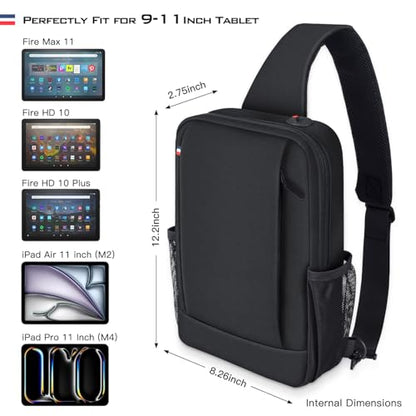Tablet Carrying Sleeve Shoulder Bag for Amazon Fire Max 11/Fire HD 10 Plus 2023-2021,iPad Pro M5 M4 11 inch/iPad Air M4 M3 M2 2026 2025 2024/iPad 11th 10th/Air 5/Samsung Galaxy Tab S9 S8 Case - size: 9.7-11 Inch