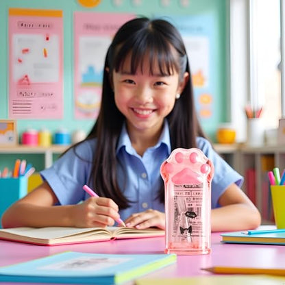 Pink Cute Cat Paw Pencil Sharpener Kawaii School Supplies Student Prize Kids Gift Kawaii Pencil Sharpener Cat Schools Supplies for Girls Cat Lovers Office School Home Writing and Correction Supplies