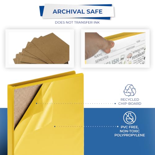 Samsill Economy 0.5 Inch 3 Ring Binder, Round Ring Binder, Customizable Clear View Cover, Yellow (‎18515) - color: Yellow, size: 1-Pack, style: .5-Inch