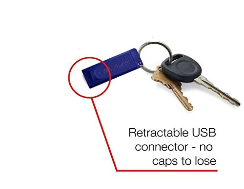 Verbatim 98659 128GB USB 2.0 Flash Drive - Cap-Less & Universally Compatible - Blue - size: 128 GB
