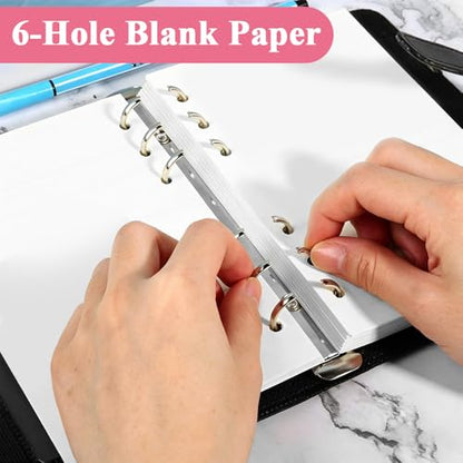 (3-Pack) A5 Blank Paper - 6-Hole Punched Paper Refills for A5 Binder, 240 Sheets/480 Pages Printer Paper, 100gsm, White, 5.6'' x 8.2'' - size: 5.8"x8.2", style: 3-Pack