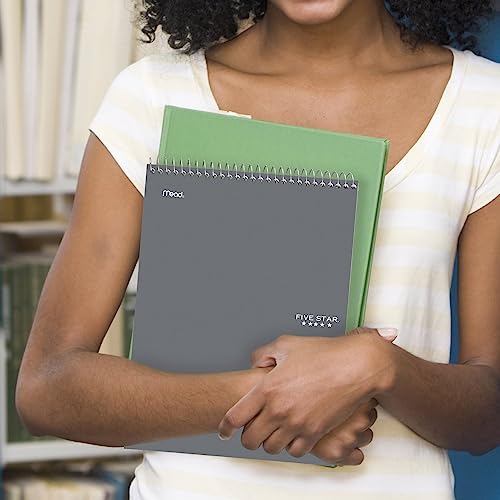 Five Star Top Spiral Notebook + Study App, 6 Pack, 1 Subject, College Ruled Notepad, 8-1/2" x 11", 100 Sheets, Assorted Colors (73525)