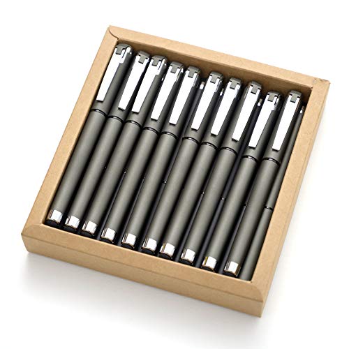 MiSiBao 0.7mm Black Ink Gel Ink Rollerball Pens 2 in 1 Medium Point Pens with Stylus Work Pen Smooth Writing for Office Black gel pen (Dark Grey-18pack) - color: Dark Grey-0.7mm-18pack