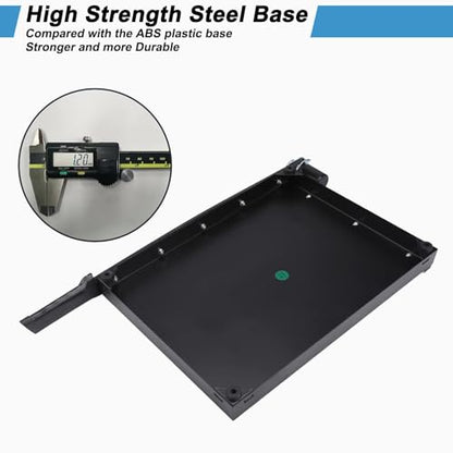 ISDIR 15" Guillotine Paper Cutter with Dual Pressure Bars, 15 Sheet Capacity, Magnetic Guide, Blade Lock, Heavy Duty Metal Base, for Cardstock, Crafts, DIY, Photos & Office - color: 15"black