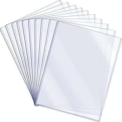 Jecery 10 Pack 8.5 x 11 Inch Rigid Sheet Protectors, Clear Hard Plastic Document Sleeves for Printed Papers, Artwork, Photos, Certificates and Presentation Display - size: 8.5 x 11''