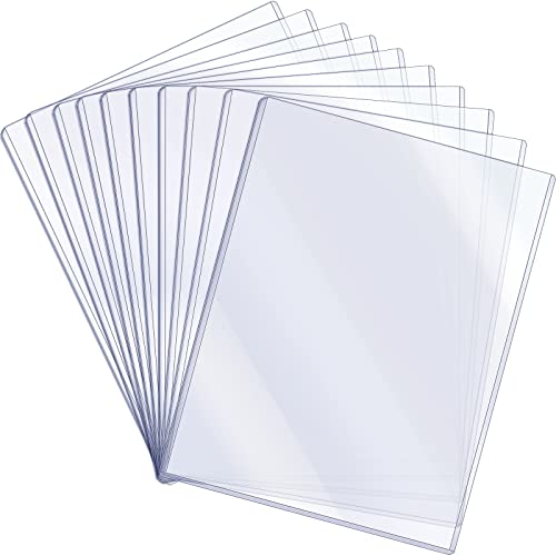 Jecery 10 Pack 8.5 x 11 Inch Rigid Sheet Protectors, Clear Hard Plastic Document Sleeves for Printed Papers, Artwork, Photos, Certificates and Presentation Display - size: 8.5 x 11''