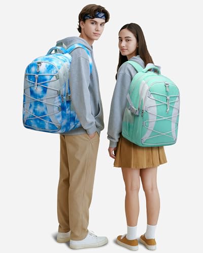 BLUEFAIRY Middle High School Backpack for Boys Girls Large Bookbag with Laptop Compartment Back to School Book Bags for Teens Teenagers Mochilas Escolares para Niños Niñas (Mint Green/Gray, Solid) - color: Mint Green/Gray