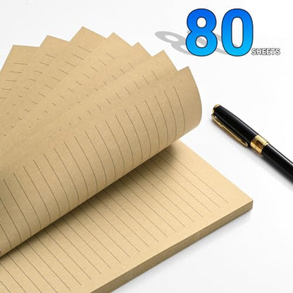 2 Packs A5 Lined Vintage Refillable Paper, Retro A5 Binder Refills Paper for 6-Ring Binders Planner Traveller Journal Notebook Dairy, 8mm Ruled Filler Paper, 80 Sheets 160 Pages, Lined