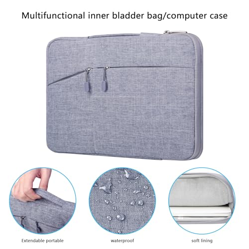 Megoo 13inch Laptop Sleeve Case with Handle Carrying Travel Case(Gray) | Fit for Microsoft Surface Laptop 13" 2025/6 5 4 3 2 13.5"/7 13.8" and Most 13"-14" Notebook Chromebook Computers - color: Gray, size: 12.9-13.5Inch