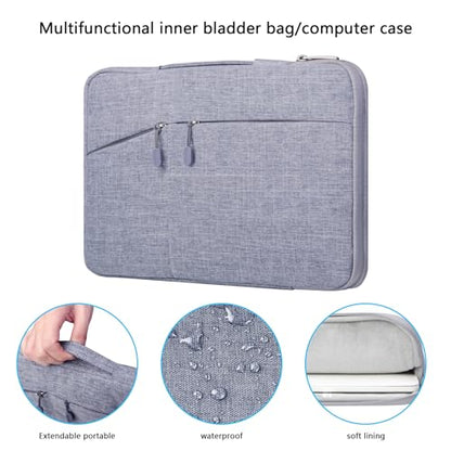 Megoo 12inch Laptop Sleeve Case with Handle Carrying Travel Case(Gray) | Fit for Microsoft Surface Pro 12", Pro 11/10/9/X/8 13", Pro 7/6/5/4 12.5" and Most 11"-13" Tablet Chromebook Computers - color: Gray, size: 11-12.5Inch