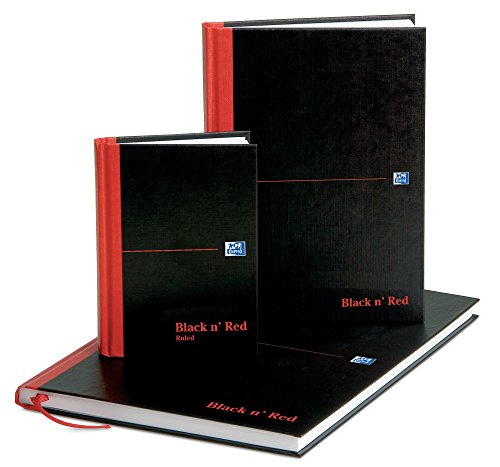 Oxford Black n' Red, A4 Notebook Hardcover, Casebound, Lined, 192 Page, 1 Notebook - size: A4, style: Pack of 1