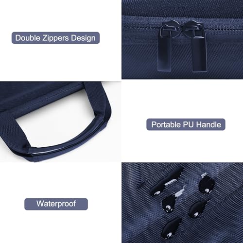 MOSISO 15.6-16 inch Laptop Hard Case, 15 inch Shockproof Waterproof Laptop Case Hard Shell Compatible with MacBook HP Dell, Carrying Sleeve Computer Bag with Sturdy Handle&Front Pocket&Belt, Navy Blue - color: Navy Blue, size: 16 inch