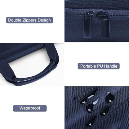 MOSISO 15.6-16 inch Laptop Hard Case, 15 inch Shockproof Waterproof Laptop Case Hard Shell Compatible with MacBook HP Dell, Carrying Sleeve Computer Bag with Sturdy Handle&Front Pocket&Belt, Navy Blue - color: Navy Blue, size: 16 inch