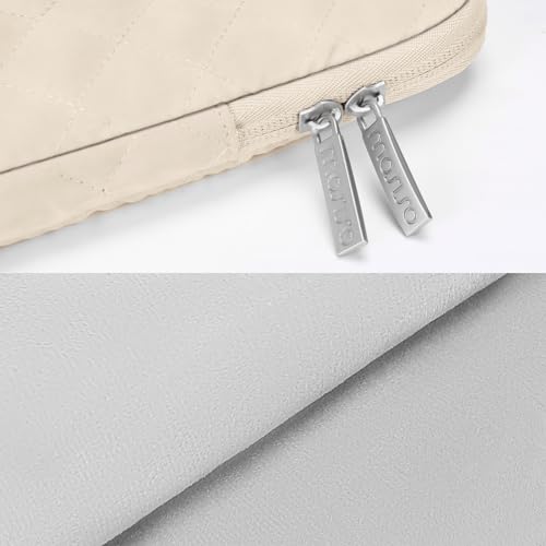 MOSISO Laptop Case 16 inch, 15-15.6 inch Laptop Sleeve Compatible with MacBook Pro 16, HP Dell Acer ASUS Lenovo Notebook, Square Quilted Vertical Computer Bag with Pocket&Small Case, Sand - color: Sand, size: 16 inch