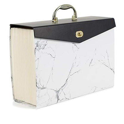 U Brands Fashion Expanding File Folder, Legal Size, 19 Pocket - style: Marble Print