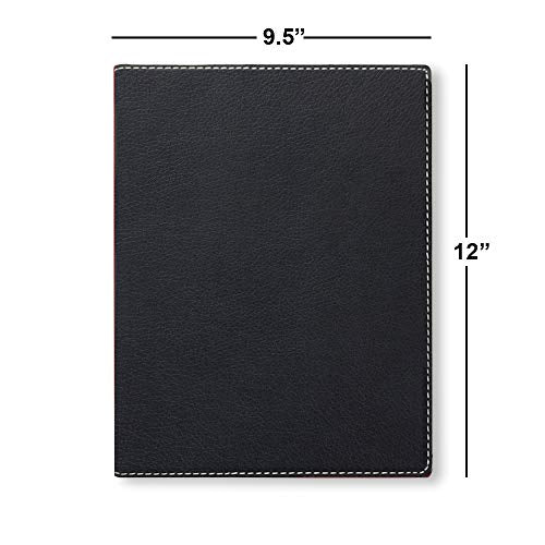 Large 9.5" X 12" Portfolio Notepad, Monarch Butterfly, Personalized Engraving Included (Black with Silver) - color: Black With Silver Engraving, size: Large 9.5 X 12