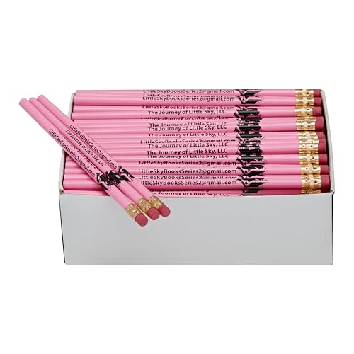 Pencil Guy Promotional Personalized Imprinted Pink Round Pencils | 144 to a box, 19 color(s) to choose from - color: Pink, size: 1 Count (Pack of 144)