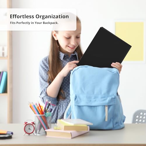 Taja Plastic Folders with Pockets (6 Pack, Black), 2-Pocket Folders with Business Card Slot, Heavy Duty, Fit Letter Size Documents, Perfect for School, Office & Business - color: C-black, size: 6 Pack