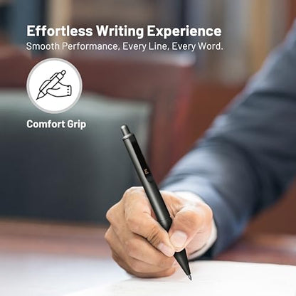 Everyman Grafton Gunmetal Mini Click Refillable 0.7mm Gel Pen | Compact Aluminum Pen with Deep Grooved Grip for Smooth Writing | Pocket EDC Ink Pen for Office, Travel, Journaling & Daily Use - color: Gunmetal, style: Mini Click