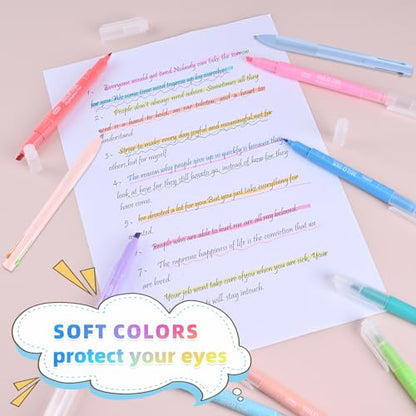 Dual tip Highlighters and gel pens set and Fine Point Blue Permanent Markers Bulk