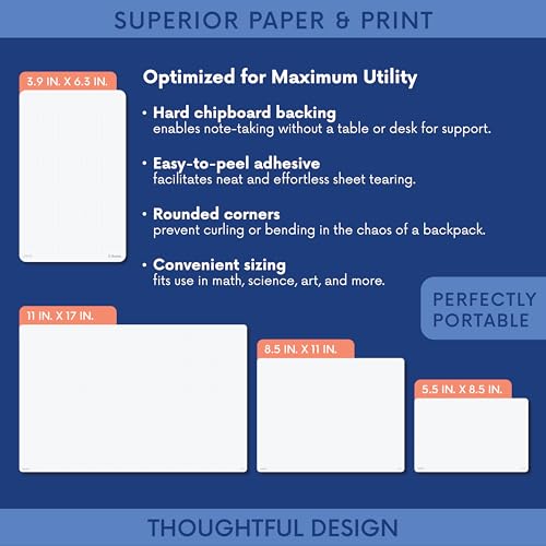 Notsu Dot Grid Desk Notepad, 2 Pack | Tear-Off Landscape Note Pad for Desk, Doubles as Mousepad | Premium Thick Dotted Paper, 50 Sheets, 5.5" x 8.5" - size: 5.5" x 8.5", style: Dot Grid