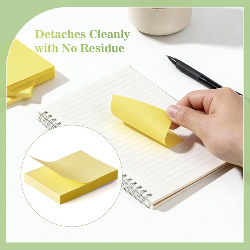 (40 Pads) Sticky Notes 1.5x2 in,Classic Yellow Post Self Stick Pad Its, Clean Removal Sticky Pads Bulk for Office, Home, School,Teachers, Meeting, Notebooks - color: Yellow