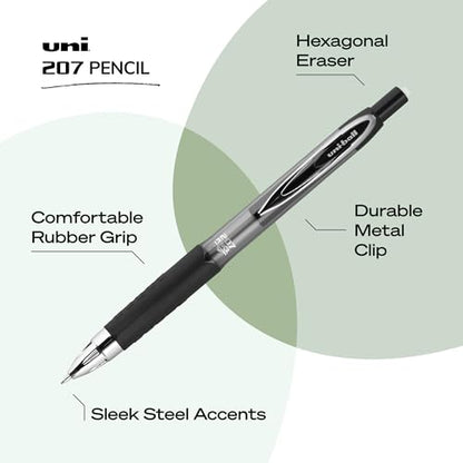 uniball™ 207 Mechanical Pencil Starter Kit, 0.7mm, HB #2, 2 Pack - color: Black, size: 1 Count (Pack of 2)