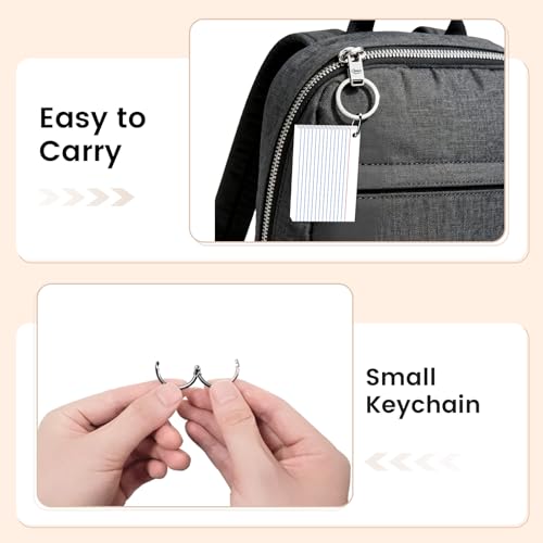 160-Pack White Index Cards 4x6 Inch w/Key Ring – 180gsm Heavyweight Flashcards – Flash Cards Study & Note Cards – Perfect for Study, Notes & Memory, Students School Supplies - color: 4x6" White 4-Pack