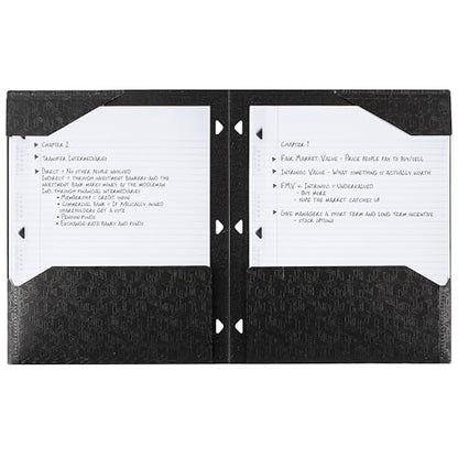 Five Star 2-Pocket Folder, Plastic Folder with Stay-Put Tabs, Fits 3-Ring Binder, Holds 8-1/2" x 11" Paper, Black (333420G-ECM) - color: Black